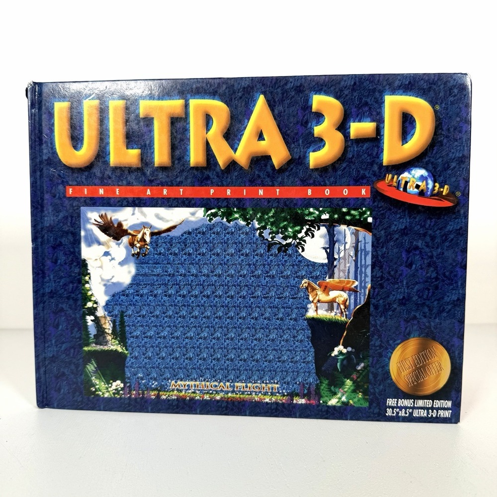 Vintage 90s Y2K Ultra 3-D Book W. Mark 1994 Magic eye like